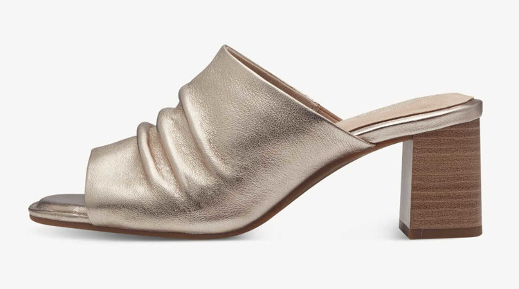 Obrazek Tamaris 8-87200-42-909 Złote kapcie damskie