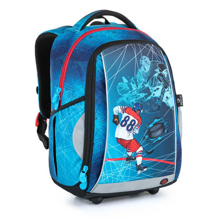 Obrazek Plecak szkolny Bagmaster MARK 21 A - hokejowy niebieski 22 l