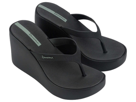 Obrazek Ipanema High Fashion Stringi 83521-AQ576 Czarne kapcie damskie