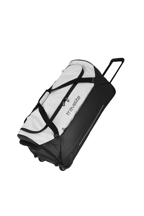 Obrazek Travelite Basics Torba podróżna na kółkach czarna/biała 97 L