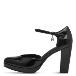 Obrazek Tamaris 1-22421-43-001 Damskie sandały na obcasie czarne