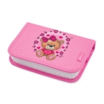 Obrazek Bagmaster LUMI 24 H duży zestaw szkolny dla pierwszoklasistów - miś różowy 23 l