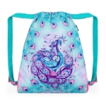 Obrazek Bagmaster Bag VEGA 24 B worek szkolny na kapcie / worek gimnastyczny - pawi błękit 1,5 l