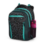 Obrazek Plecak szkolny Bagmaster PORTO 24 C - czarno-turkusowy wielokolorowy 29 l