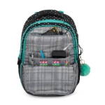 Obrazek Plecak szkolny Bagmaster PORTO 24 C - czarno-turkusowy wielokolorowy 29 l