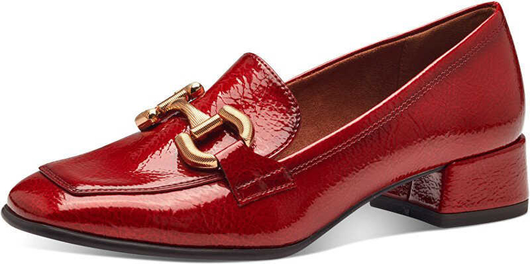 Obrazek Tamaris 1-24316-43-500 Czerwone mokasyny damskie