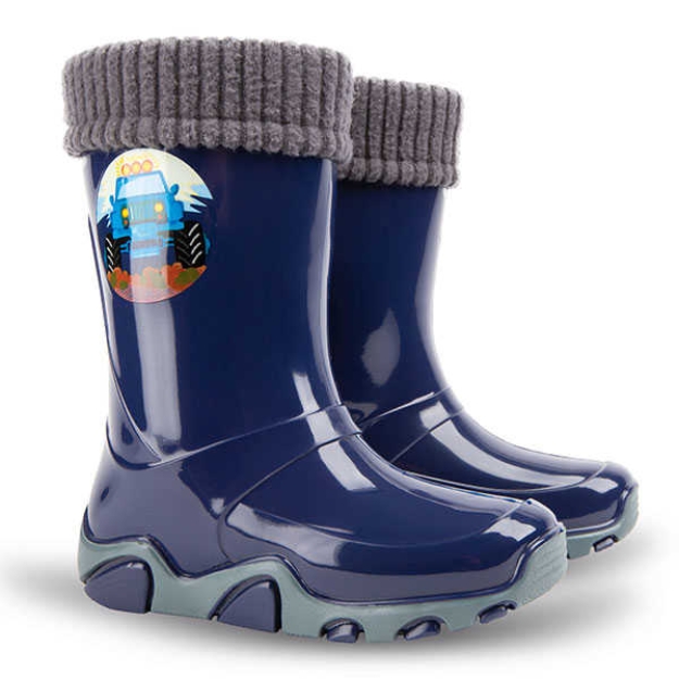 Obrazek Demar STORMER LUX 0403 D Dziecięce buty ocieplane niebieskie