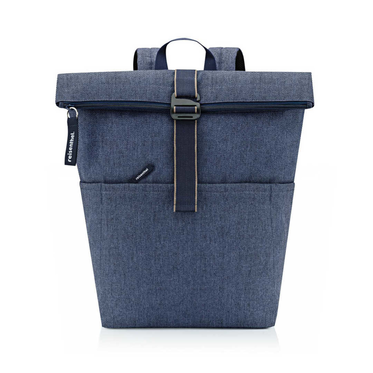 Obrazek Reisenthel Rolltop Backpack Herringbone Dark Blue 22 L