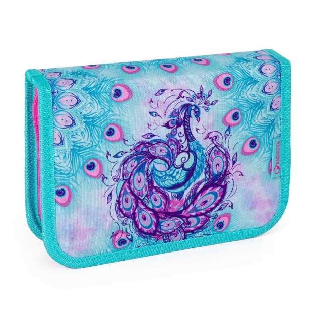 Obrazek Piórnik szkolny Bagmaster VEGA 24 A - pawi błękit