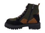 Obrazek Wild 191469 Damskie skórzane buty za kostkę czarny / khaki