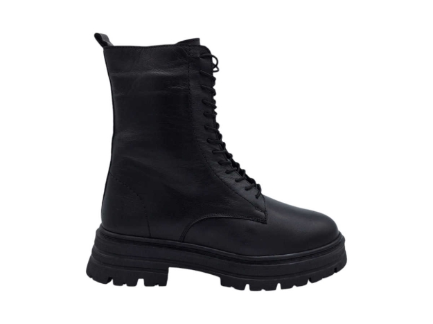 Obrazek Wild 07752415 Damskie buty do kostki z pełnej skóry w kolorze czarnym