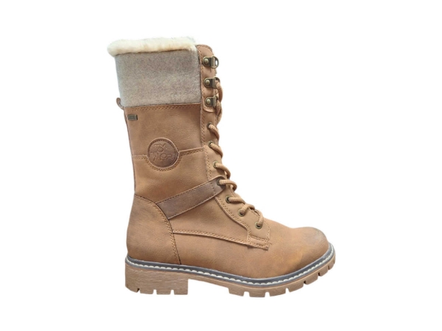 Obrazek Tom Tailor 4290830016 Damskie buty za kostkę w kolorze koniakowym