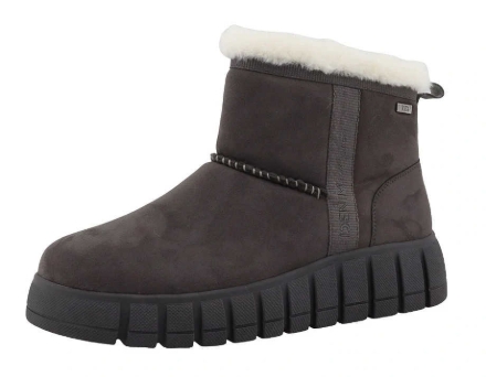 Obrazek Tom Tailor 8490710006 Damskie zimowe buty za kostkę w kolorze węglowym