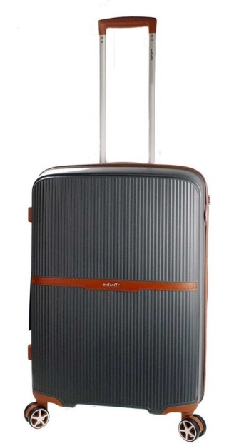 Obrazek Walizka podróżna Dielle M PP STRIPE 190-66-23 antracyt 78 L