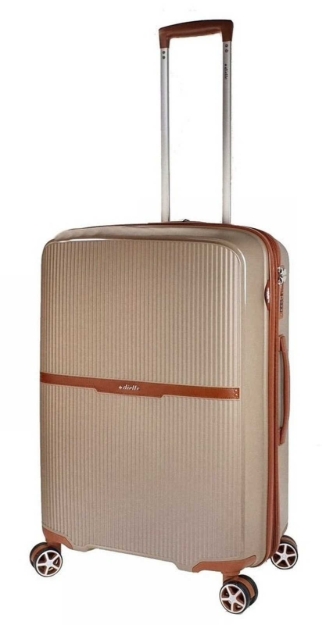 Obrazek Walizka podróżna Dielle M PP STRIPE 190-66-60 brązowa 78 L