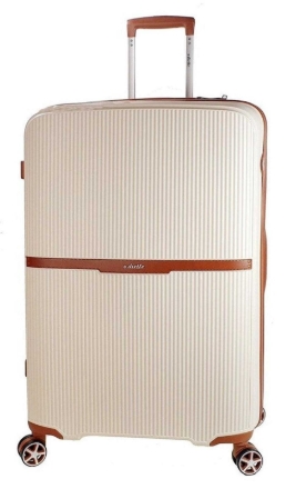 Obrazek Walizka podróżna Dielle L PP STRIPE 190-76-24 beżowa 114 L