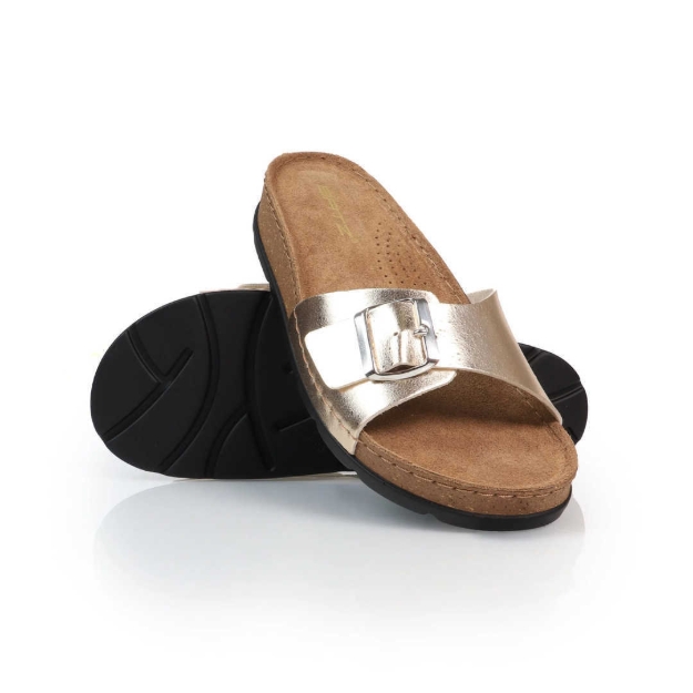 Obrazek Złote damskie kapcie zdrowotne Batz Ibiza