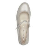 Obrazek Tamaris 1-22140-44-941 Baleriny damskie srebrne