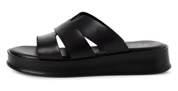 Obrazek Tamaris 1-27203-44-001 Czarne kapcie damskie