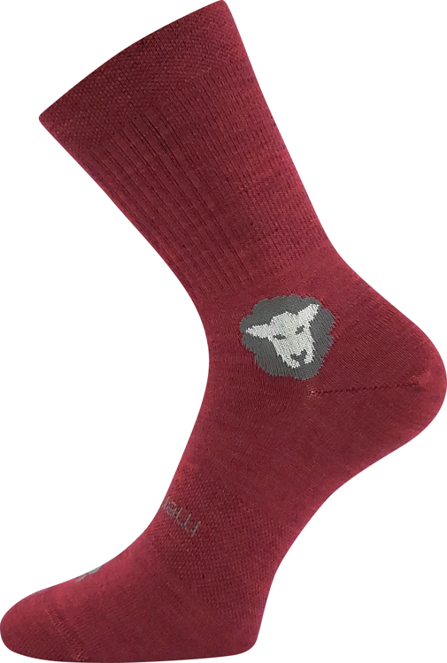 Obrazek Skarpety VOXX® Barefootan merino burgundy 3 pary