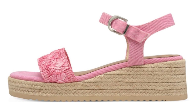 Obrazek Tamaris 1-28059-44-531 Damskie sandały na koturnie w kolorze różowym