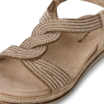 Obrazek Tamaris 1-28200-44-964 Sandały damskie beżowe
