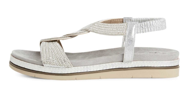 Obrazek Tamaris 1-28200-44-948 Sandały damskie srebrne