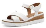 Obrazek Tamaris 1-28202-42-117 Damskie sandały na koturnie białe
