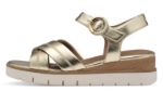 Obrazek Tamaris 1-28202-42-933 Damskie sandały na koturnie złote