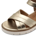 Obrazek Tamaris 1-28202-42-933 Damskie sandały na koturnie złote