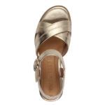 Obrazek Tamaris 1-28202-42-933 Damskie sandały na koturnie złote