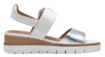 Obrazek Tamaris 1-28206-42-171 Damskie sandały na koturnie białe