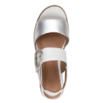 Obrazek Tamaris 1-28206-42-171 Damskie sandały na koturnie białe