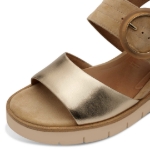 Obrazek Tamaris 1-28206-42-445 Damskie sandały na koturnie brązowe