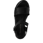 Obrazek Tamaris 1-28209-44-001 Damskie sandały na koturnie czarne