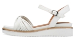 Obrazek Tamaris 1-28218-44-100 Damskie sandały na koturnie białe