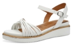 Obrazek Tamaris 1-28218-44-100 Damskie sandały na koturnie białe