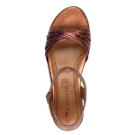 Obrazek Tamaris 1-28218-44-964 Damskie sandały na koturnie miedź