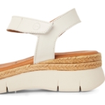 Obrazek Tamaris 1-28220-44-117 Damskie sandały na koturnie białe