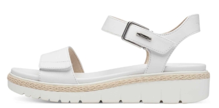 Obrazek Tamaris 1-28260-42-100 Damskie sandały na koturnie białe