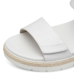 Obrazek Tamaris 1-28260-42-100 Damskie sandały na koturnie białe