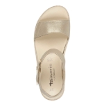 Obrazek Tamaris 1-28260-42-179 Damskie sandały na koturnie beżowe