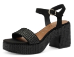 Obrazek Tamaris 1-28311-44-001 Damskie sandały na obcasie czarne