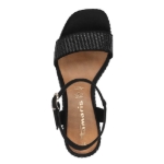 Obrazek Tamaris 1-28311-44-001 Damskie sandały na obcasie czarne