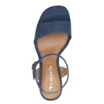 Obrazek Tamaris 1-28343-44-802 Damskie sandały na obcasie niebieskie