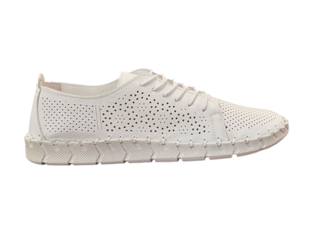 Obrazek Białe skórzane buty damskie Wild 647051