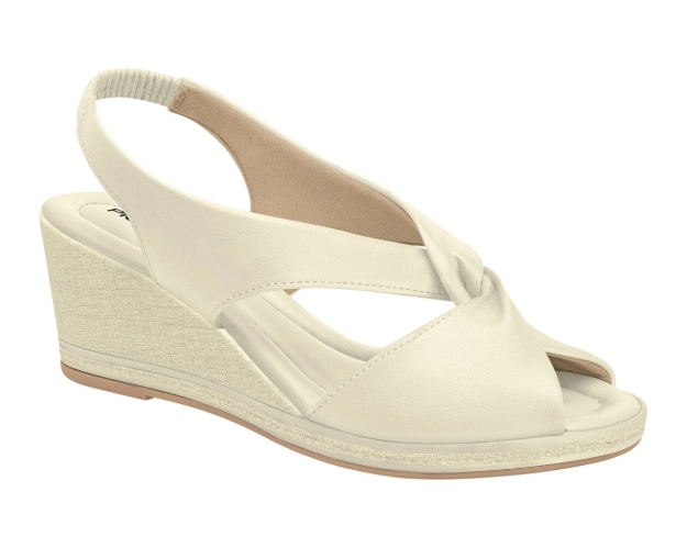 Obrazek Piccadilly 408221-32 Damskie sandały na koturnie beżowe