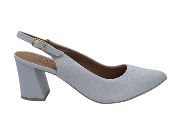 Obrazek Piccadilly 745145-30 Damskie sandały na obcasie białe