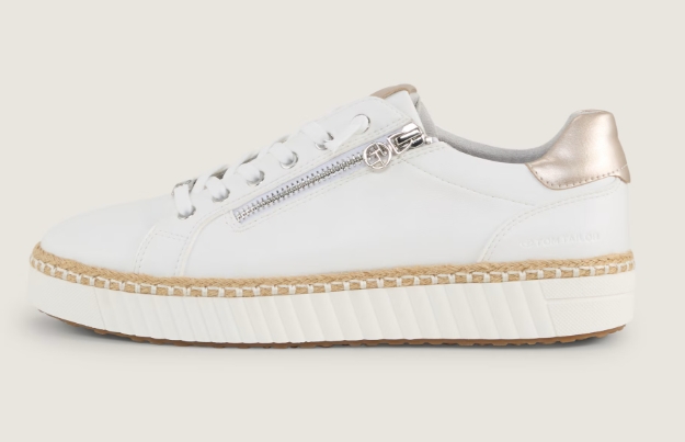 Obrazek Tom Tailor 9590330001 Trampki damskie białe