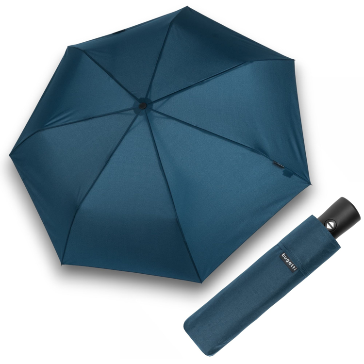 Obrazek BUGATTI Buddy Duo - w pełni automatyczny składany parasol męski niebieski